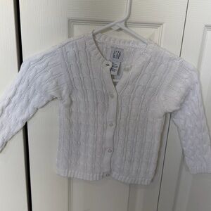 Baby Gap white cable button from sweater.